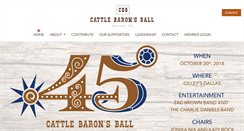 Desktop Screenshot of cattlebaronsball.com