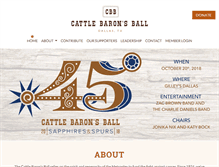 Tablet Screenshot of cattlebaronsball.com